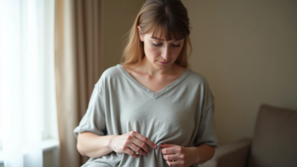 Person checking clothing for stains and damage before placing in donation box